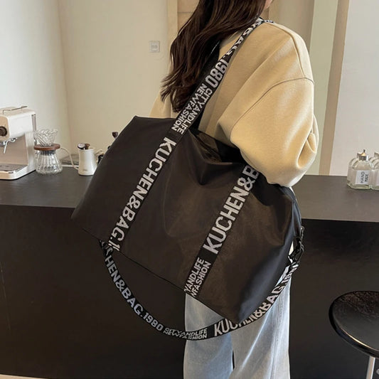 Casual Solid Color Ladies Shoulder Bags Large Capacity