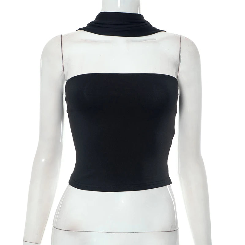 Sexy Backless Corset Halter Top Sleeveless
