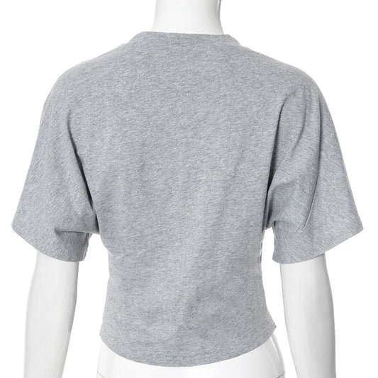 T-Shirt Tops Waist Slimming Sweet And Hottie Design
